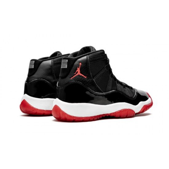 LJR Jordans 11 Bred BLACK/WHITE-VARSITY RED Shoes 378038 061