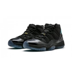 LJR Jordans 11 Retro "Gamma Blue" BLACK/GAMMA BLUE-VARSITY MAIZE Shoes 378037 006