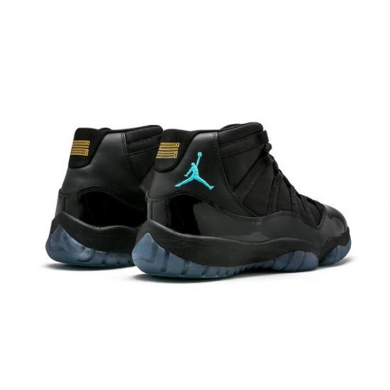 LJR Jordans 11 Retro Gamma Blue BLACK/GAMMA BLUE-VARSITY MAIZE Shoes 378037 006