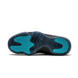 LJR Jordans 11 Retro "Gamma Blue" BLACK/GAMMA BLUE-VARSITY MAIZE Shoes 378037 006