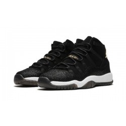 LJR Jordans 11 Retro Premium "Heiress" BLACK/METALLIC GOLD-WHITE Shoes 852625 030