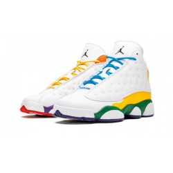 LJR Jordans 13 "Playground" WHITE/BLACK-CRT PRPL-TTL ORANG Shoes CV0785 158