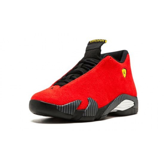 LJR Jordans 14 Ferarri Red CHLLNG RD/BLCK-CBRNT YLLW-ANTH Shoes 654459 670