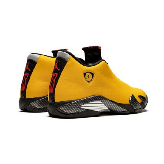 LJR Jordans 14 FerrariYellow UNIVERSITY GOLD/BLACK-UNIVERSI Shoes BQ3685 706