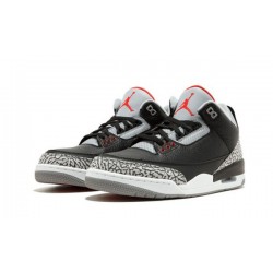 LJR Jordans 3 Retro High OG "Black Cement" BLACK/FIRE RED-CEMENT GREY Shoes 854262 001