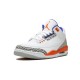 LJR Jordans 3 Retro Knicks WHITE/OLD ROYAL UNIVERSITY ORA Shoes 136064 148