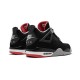 LJR Jordans 4 Bred BLACK/CEMENT GREY-SUMMIT WHITE Shoes 308497 060