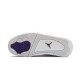 LJR Jordans 4 Retro Metallic Purple WHITE/COURT PURPLE-METALLIC SI Shoes 408452 115