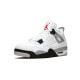 LJR Jordans 4 Retro OG White Cement WHITE/FIRE RED-BLACK-TECH GREY Shoes 840606 192