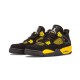 LJR Jordans 4 Thunder BLACK/WHITE-TOUR YELLOW Shoes 308497 008