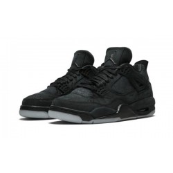 LJR Jordans 4 X KAWS "Black" BLACK/BLACK-CLEAR-GLOW Shoes 930155 001