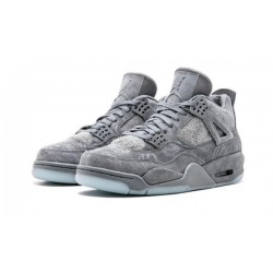 LJR Jordans 4 X KAWS Gray COOL GREY/WHITE Shoes 930155 003