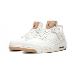 LJR Jordans 4 X Levi"s White WHITE/WHITE-WHITE Shoes AO2571 100