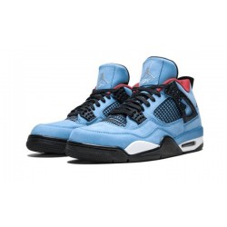 LJR Jordans 4 Cactus Jack University Blue/Varsity Red/Bl Shoes 308497 406