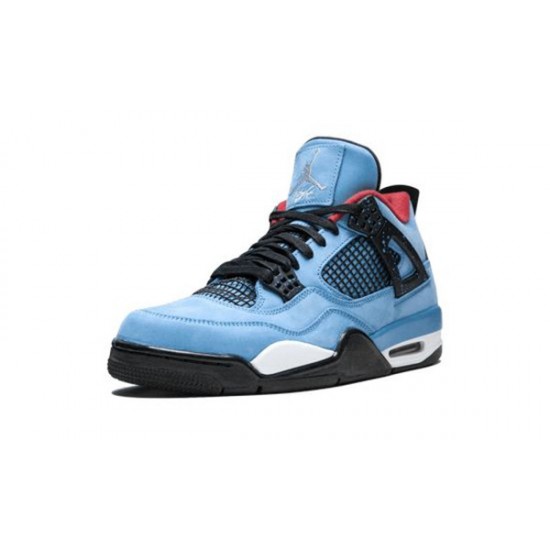 LJR Jordans 4 Cactus Jack University Blue/Varsity Red/Bl Shoes 308497 406