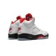 LJR Jordans 5 Fire Red TRUE WHITE/FIRE RED-BLACK Shoes DA1911 102