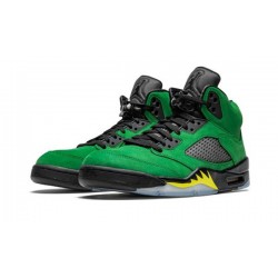 LJR Jordans 5 "Oregon" APPLE GREEN/BLACK-YELLOW STRIK Shoes CK6631 307