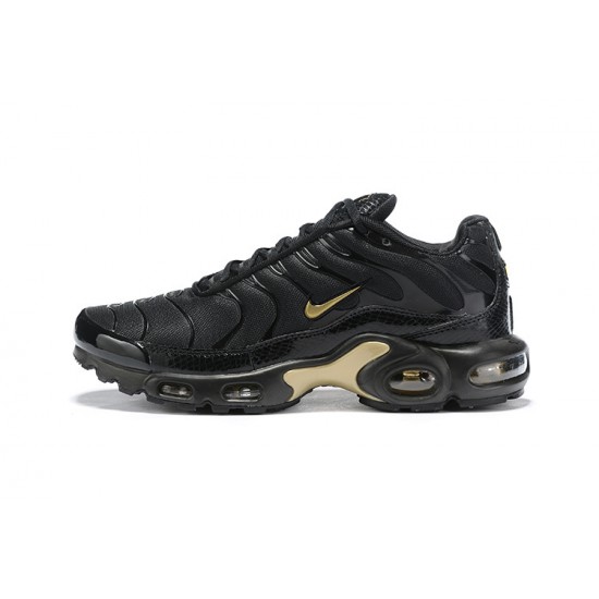 Nike Air Max Plus Tn Men Black Gold 852630-001 Sneakers