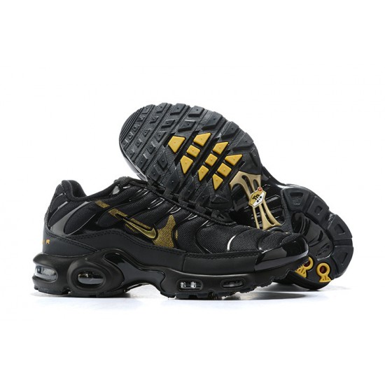 Nike Air Max Plus Tn Men Black Gold Sneakers