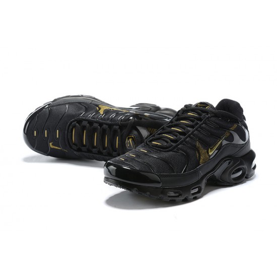 Nike Air Max Plus Tn Men Black Gold Sneakers