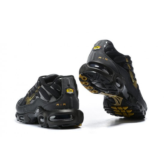 Nike Air Max Plus Tn Men Black Gold Sneakers