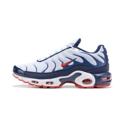 Nike Air Max Plus Tn Men QS White Blue and Red Sneakers