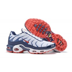 Nike Air Max Plus Tn Men QS White Blue and Red Sneakers