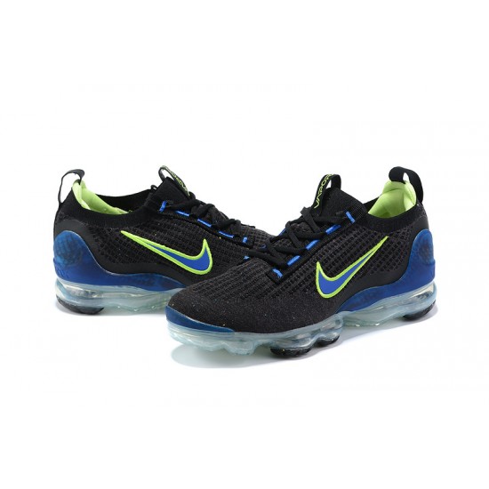 Nike Air VaporMax 2021 Flyknit W/M Black Green and Blue Sneakers