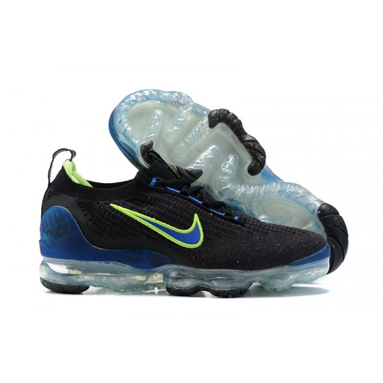 Nike Air VaporMax 2021 Flyknit W/M Black Green and Blue Sneakers