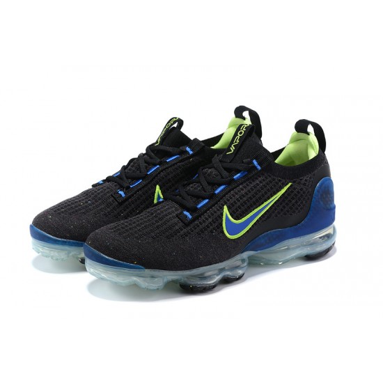 Nike Air VaporMax 2021 Flyknit W/M Black Green and Blue Sneakers