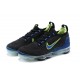 Nike Air VaporMax 2021 Flyknit W/M Black Green and Blue Sneakers