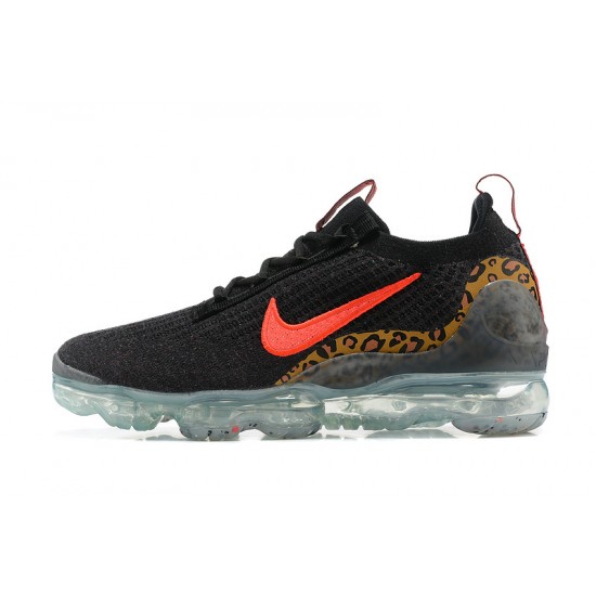 Nike Air VaporMax 2021 Flyknit W/M Black Red Sneakers