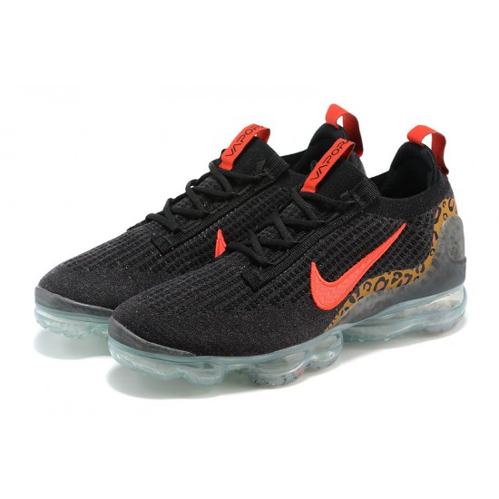 Nike Air VaporMax 2021 Flyknit W/M Black Red Sneakers