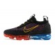 Nike Air VaporMax 2021 Flyknit W/M Black Red and Blue Sneakers