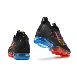 Nike Air VaporMax 2021 Flyknit W/M Black Red and Blue Sneakers