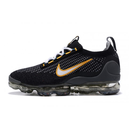 Nike Air VaporMax 2021 Flyknit W/M Black Yellow DH4086-001 Sneakers