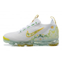 Nike Air VaporMax 2021 Flyknit W/M White Yellow Sneakers