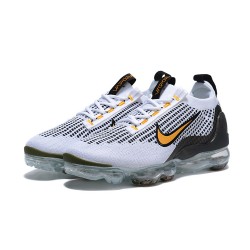 Nike Air VaporMax 2021 Flyknit W/M White Yellow and Black Sneakers