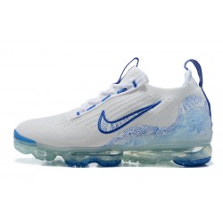 Nike Air VaporMax 2021 Flyknit W/M White and Blue Sneakers