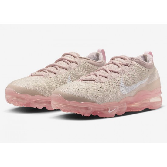 Nike Air VaporMax 2023 Flyknit Womens Oatmeal Pink DV6840-101 Sneakers