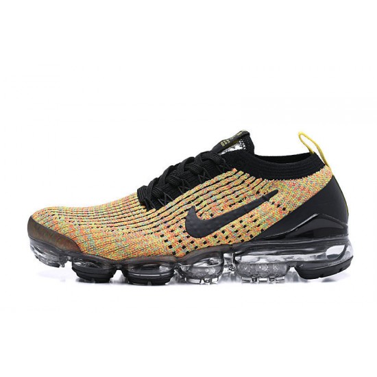 Nike Air VaporMax Flyknit 3 W/M Black Yellow Sneakers  AJ6900-006