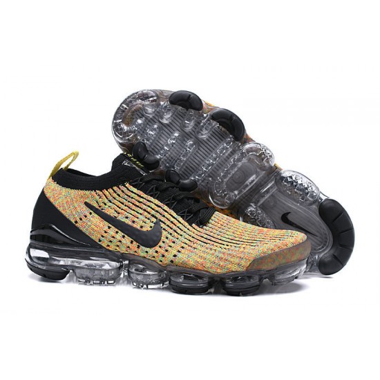 Nike Air VaporMax Flyknit 3 W/M Black Yellow Sneakers  AJ6900-006