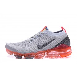 Nike Air VaporMax Flyknit 3 W/M Grey Red Sneakers AJ6900-600