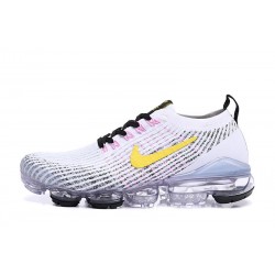 Nike Air VaporMax Flyknit 3 W/M White Yellow Sneakers AJ6900-103