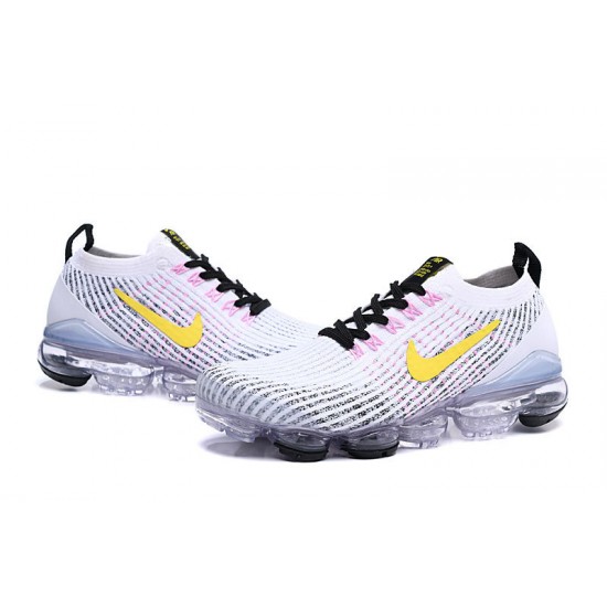 Nike Air VaporMax Flyknit 3 W/M White Yellow Sneakers AJ6900-103