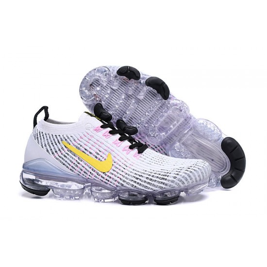 Nike Air VaporMax Flyknit 3 W/M White Yellow Sneakers AJ6900-103