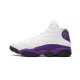 LJR Jordans 13 Lakers WHITE/BLACK/COURT-PURPLE/UNIVE Shoes 414571 105