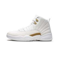 LJR Jordans 12 "OVO White" WHITE/ METALLIC GOLD-WHITE Shoes 873864 102