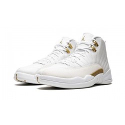 LJR Jordans 12 "OVO White" WHITE/ METALLIC GOLD-WHITE Shoes 873864 102