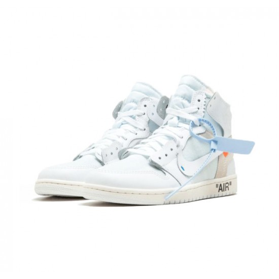 LJR Jordans 1 High OG WHITE/WHITE Shoes AQ0818 100